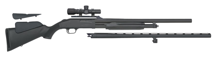 Mossberg 500 Field / Deer Combo 12 Gauge Pump Action Shotgun, 5+1 rd, 24" barrel, Blue (Model 58244)