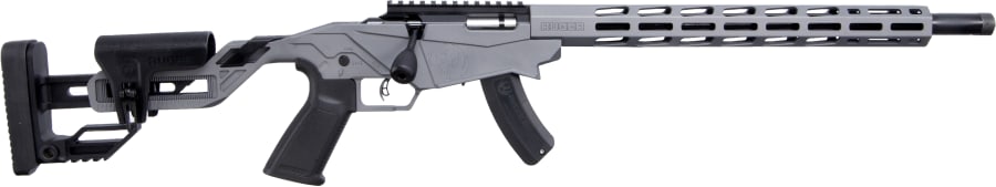 Ruger Precision Rimfire 22 LR Bolt Action Rifle, 15+1 rd, 18" barrel, Black/Gray, Talo Edition