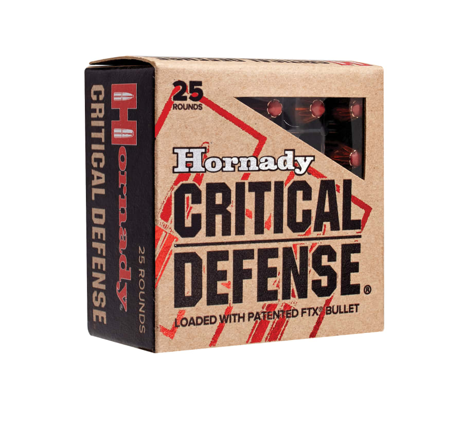 Hornady Critical Defense 38 Spl, 110 gr Flex Tip Expanding, 25 rounds (Model 90311)
