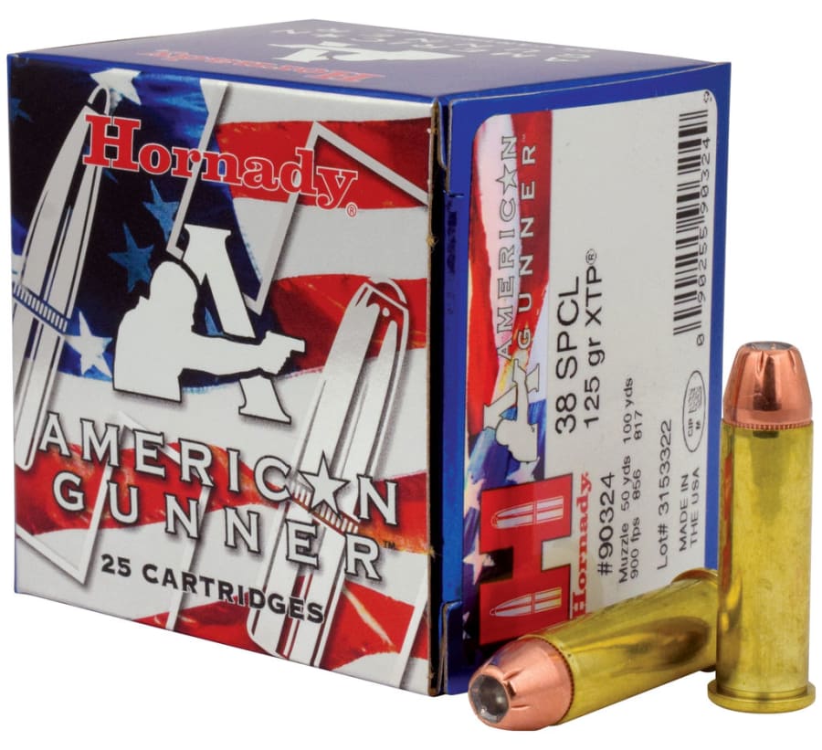 Hornady American Gunner 38 Spl, 125 gr Extreme Terminal Performance, 25 rounds