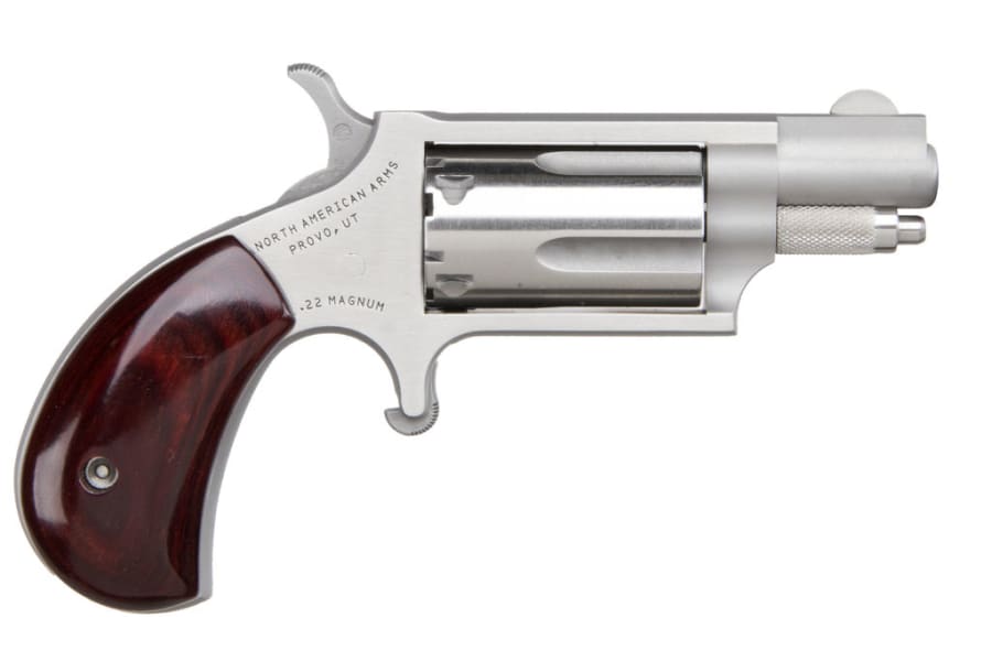 North American Arms Mini-Revolver 22 WMR, 5 rd, 1.125" barrel, Stainless Steel (Model NAA-22MS)