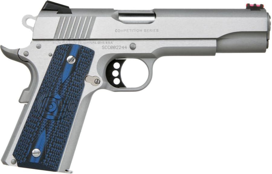 Colt Competition Government 45 Auto Pistol, 8+1 rd, 5" barrel, Stainless Steel