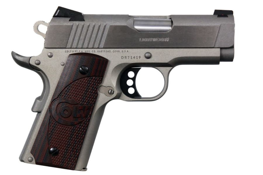 Colt Defender 45 Auto Pistol, 7+1 rd, 3" barrel, Stainless Steel