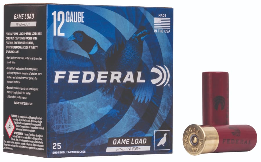 Federal Game-Shok 12 Gauge, 2.75" shell, size 4 shot, 25 rounds