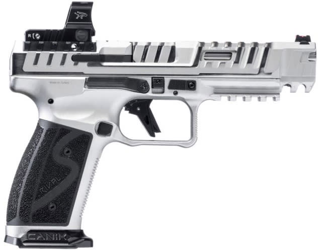 Canik SFx Rival-S Mecanik MO2 9mm Luger Pistol, 18+1 rd, 5" barrel, Chrome, Red Dot