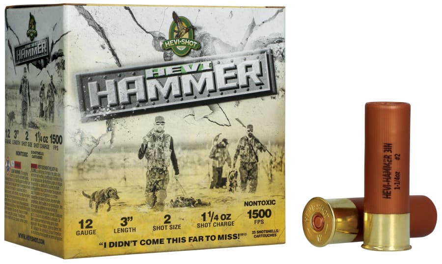 Hevi-Shot Hevi Hammer 12 Gauge, 3" shell, size 2 shot, 25 rounds