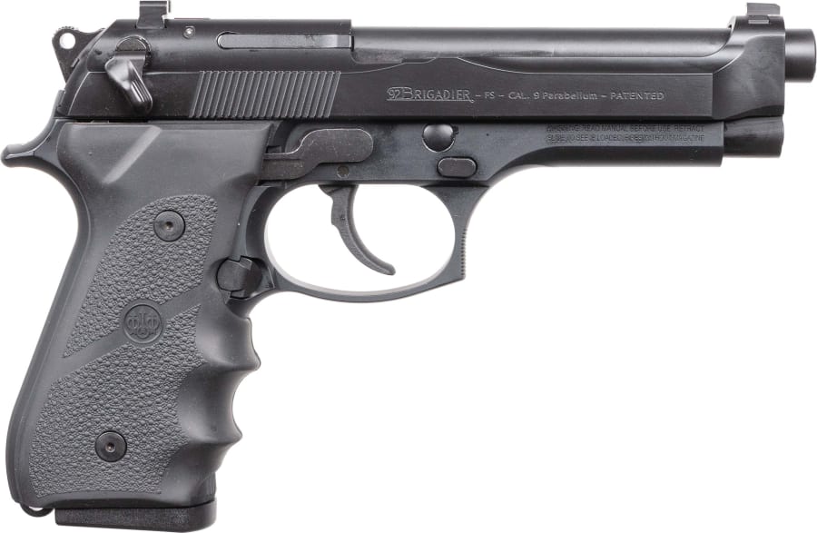 Beretta 92FS Brigadier 9mm Luger Pistol, 15+1 rd, 4.9" barrel, Black