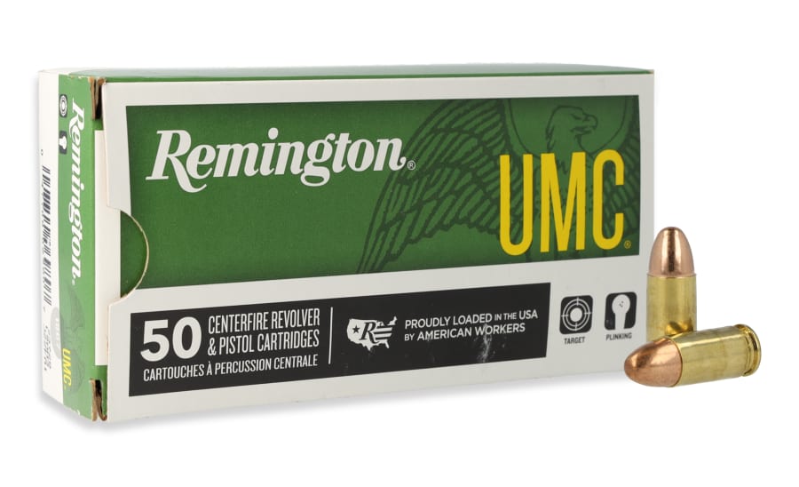 Remington UMC 9mm Luger, 115 gr Full Metal Jacket, 50 rounds
