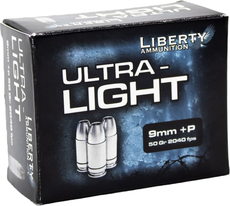 Liberty Ultra Light 9mm Luger, 50 gr Open Cavity Hollow Point, 20 rounds
