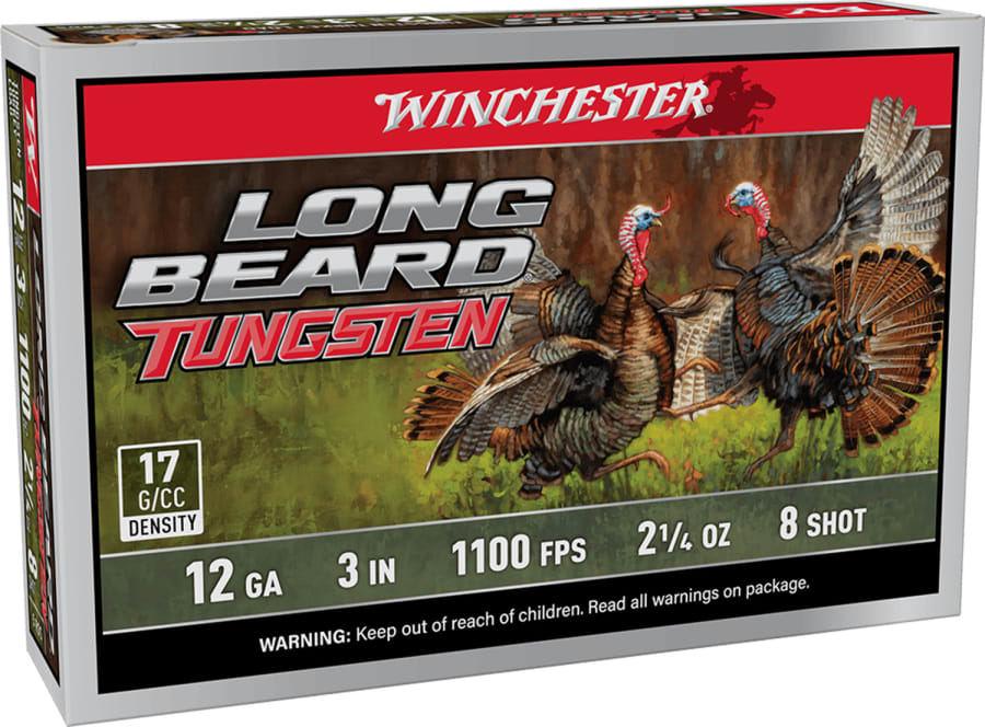 Winchester Long Beard Tungsten 12 Gauge, 3" shell, size 8 shot, 5 rounds