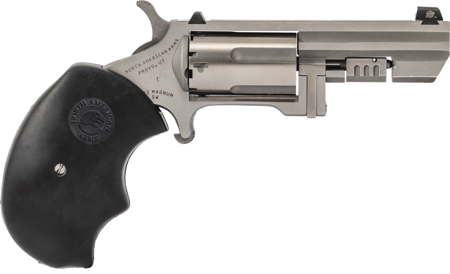 North American Arms Recluse 22 WMR Revolver, 5 rd, 2" barrel, Stainless Steel