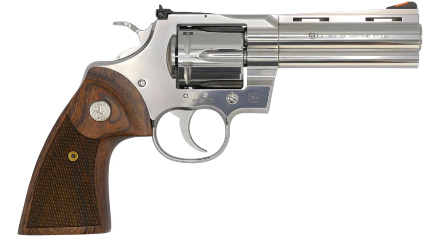 Colt Python 357 Mag Revolver, 6 rd, 4.25" barrel, Stainless Steel
