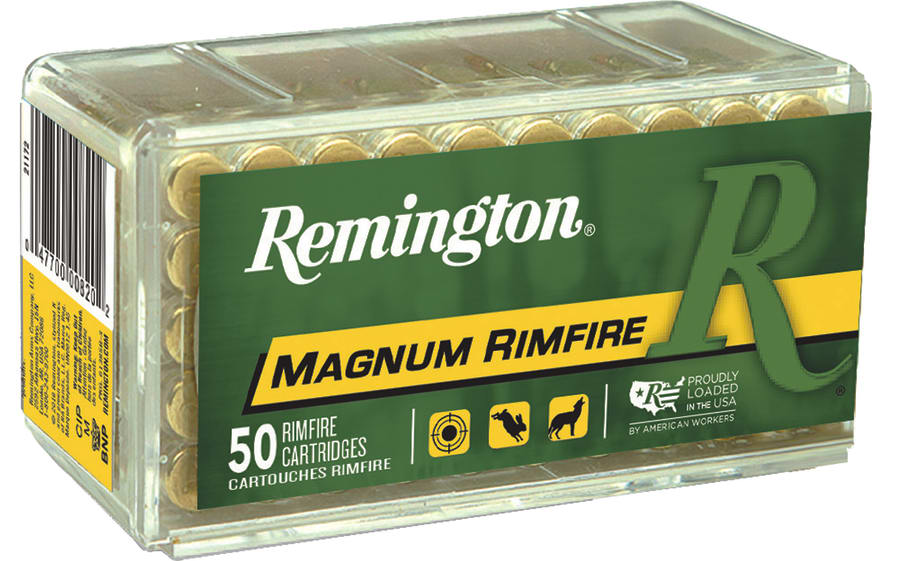 Remington Magnum Rimfire 22 Wmr, 40 gr Jacketed Hollow Point, 50 rounds