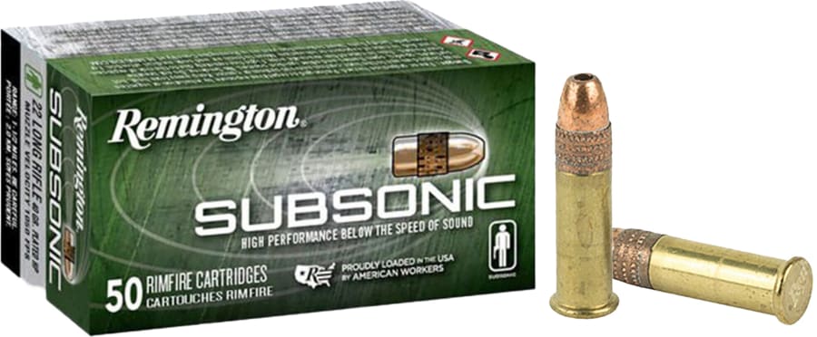Remington Subsonic 22 Lr, 40 gr Copper Plated Hollow Point, 50 rounds