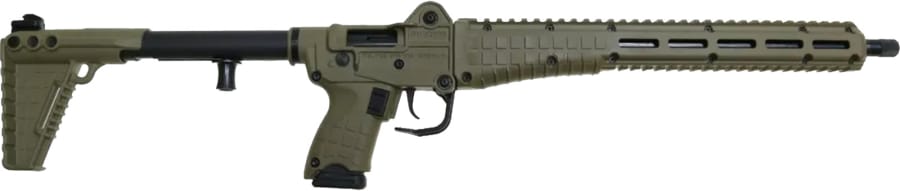Kel-Tec Sub-2000 Multi-Mag Green 9mm Luger Semi-Automatic Rifle, 15+1 rd, 16.1" barrel, Black/Green