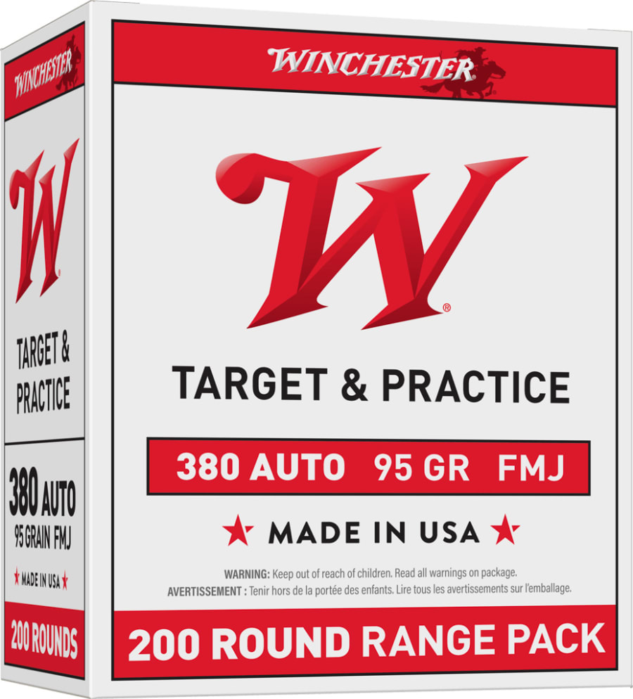 Winchester USA Range Pack 380 Auto, 95 gr Full Metal Jacket, 200 rounds