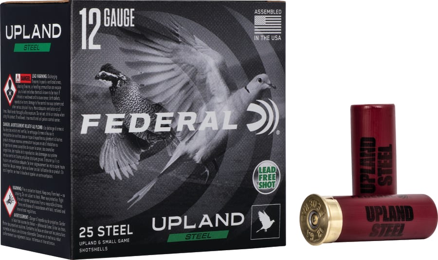 Federal Upland Steel 12 Gauge, 2.75" shell, size 7.5 shot, 25 rounds (Model USH122 7.5)
