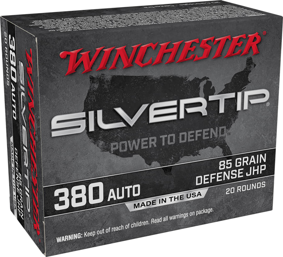 Winchester 380 Auto, 85 gr Silvertip HP, 20 rounds