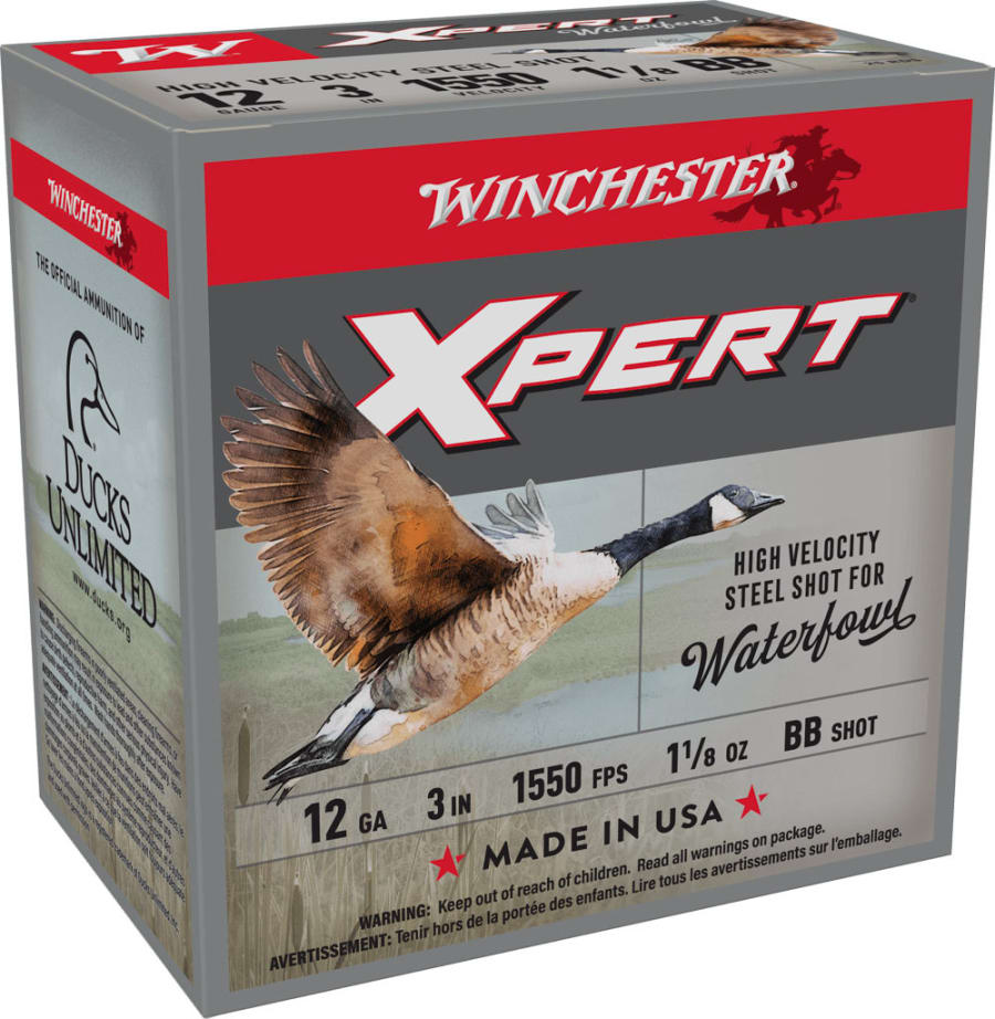 Winchester Xpert Waterfowl 12 Gauge, 3" shell, size BB shot, 25 rounds (Model WEX123BB)