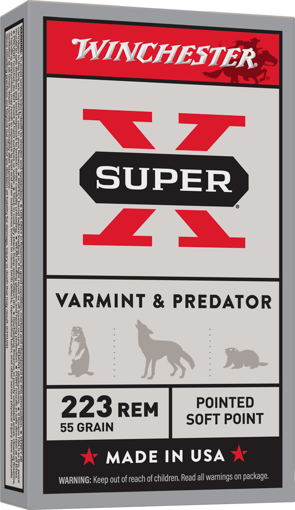 Winchester Super-X 223 Rem, 55 gr Jacketed Soft Point, 20 rounds