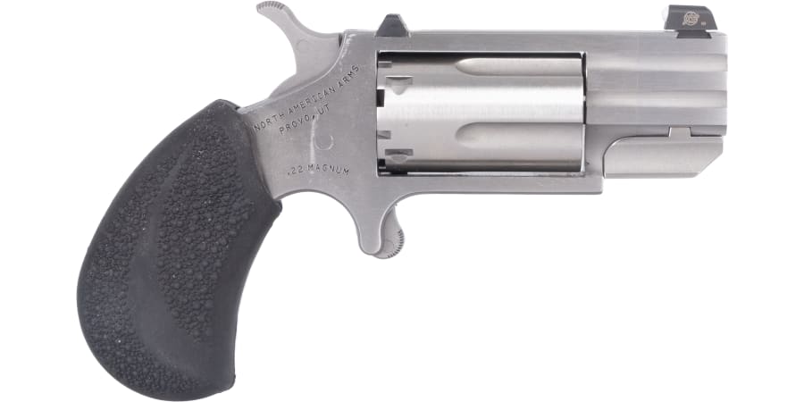 North American Arms Pug 22 WMR Revolver, 5 rd, 1" barrel, Stainless Steel (Model NAA-PUG-D)