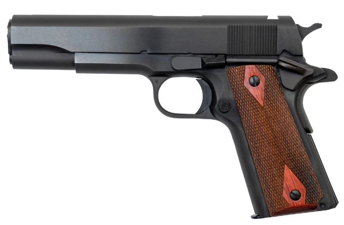 Colt Government 1911 Engravers 38 Super Auto +P Pistol, 9+1 rd, 5" barrel, Blue