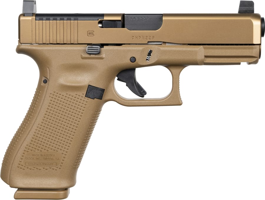 Glock 19X V 9mm Luger Pistol, 10+1 rd, 4.02" barrel, Brown (Model PV1950701X)