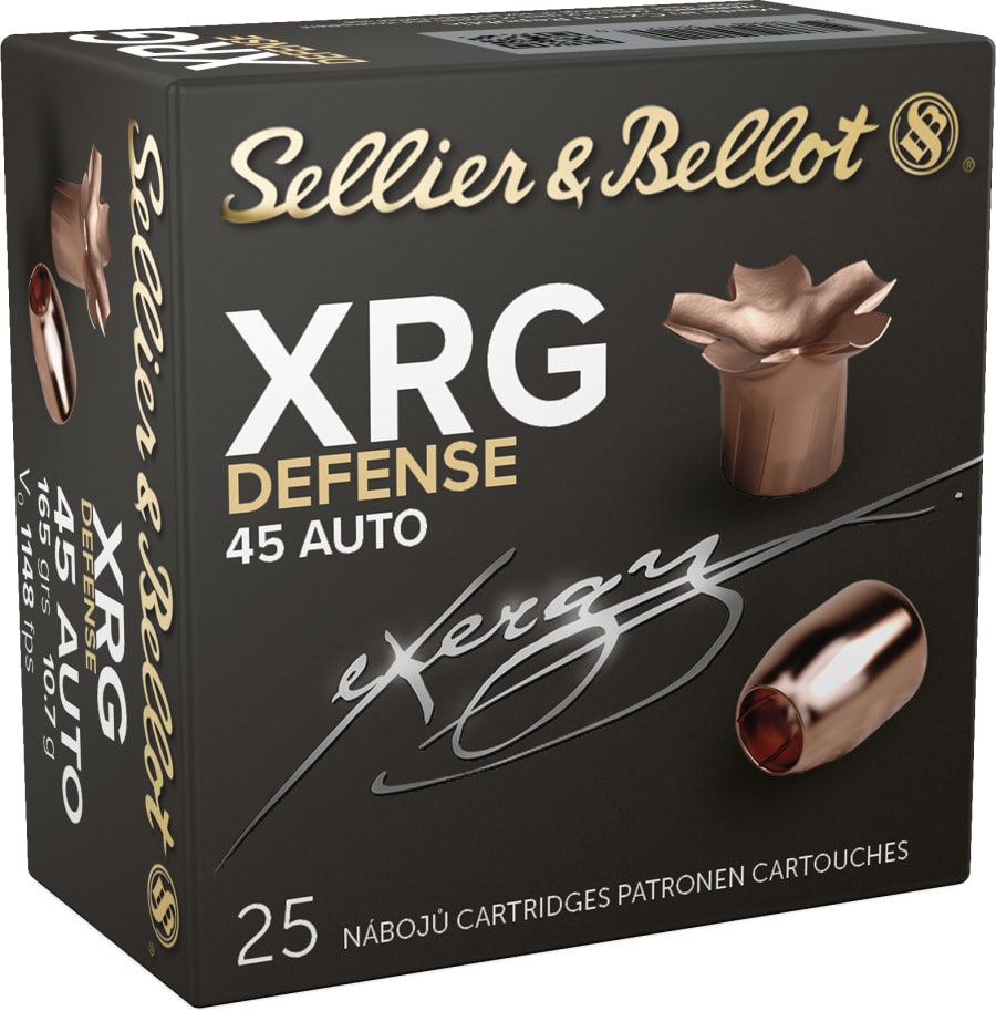 Sellier & Bellot Pistol 45 Auto, 165 gr HP XRG, 25 rounds