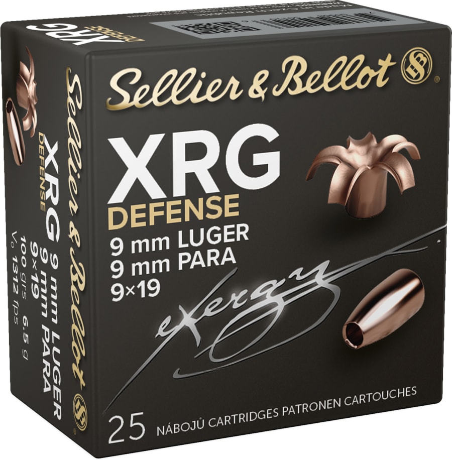 Sellier & Bellot Pistol 9mm Luger, 100 gr HP XRG, 25 rounds