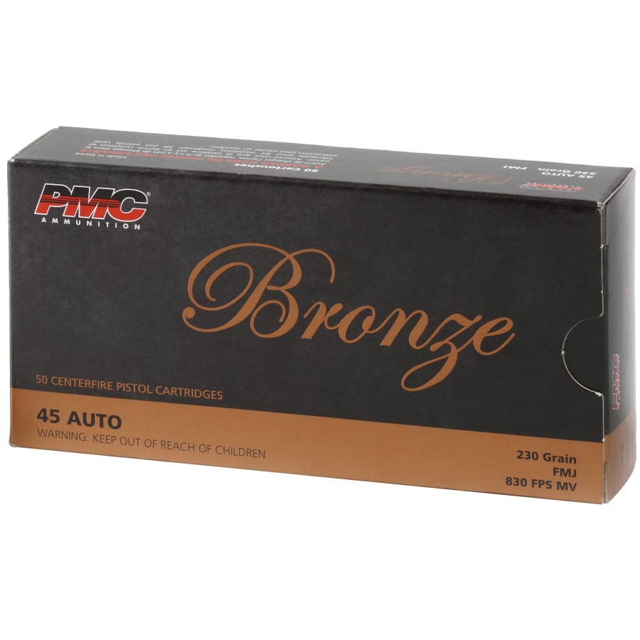 PMC Bronze 45 Auto, 230 gr Full Metal Jacket, 50 rounds