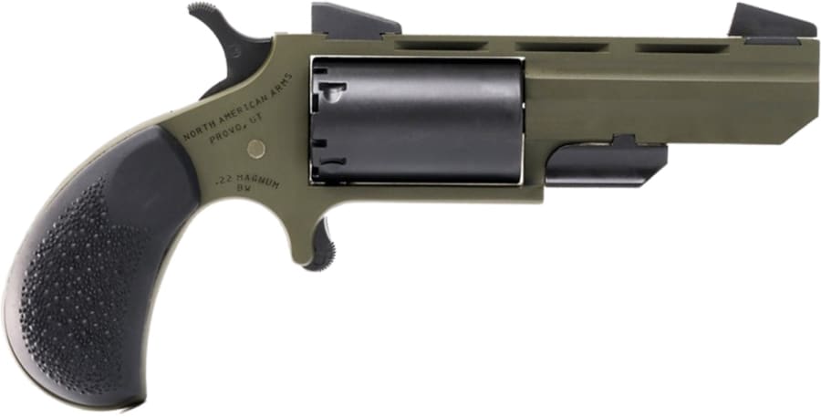 North American Arms Huntsman 22 WMR Revolver, 5 rd, 2" barrel, Green