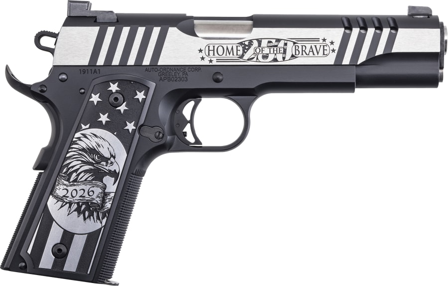 Kahr Arms 1911 Land of the Free 45 Auto Pistol, 7+1 rd, 5" barrel, Black