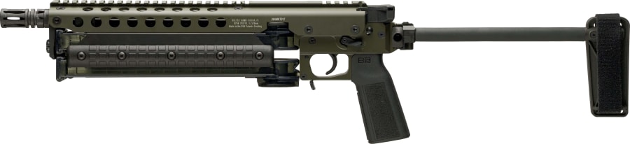 Kel-Tec KP50 Braced Jungle Clip 5.7x28mm Pistol, 50+1 rd, 9.6" barrel, Green