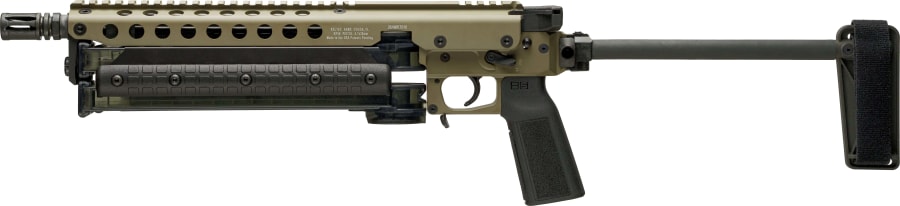 Kel-Tec KP50 Braced Jungle Clip 5.7x28mm Pistol, 50+1 rd, 9.6" barrel, Tan