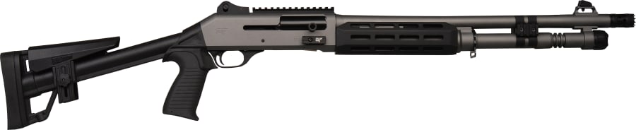GForce Arms Gatlander GF4 SAX-2T 12 Gauge Semi-Automatic Shotgun, 5+1 rd, 18.5" barrel, Tactical Gray Cerakote, Tac Grey
