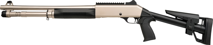 GForce Arms Gatlander GF4 SAX-2T 12 Gauge Semi-Automatic Shotgun, 5+1 rd, 18.5" barrel, Nickel Cerakote, Nickel