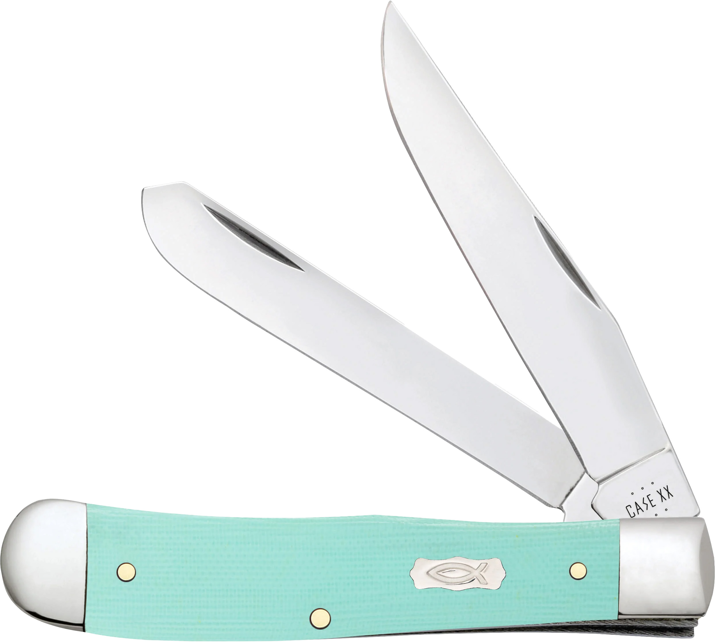 Case CAE TRAPPER SEAFOAM GRN G10 Seafoam Green G10 .000