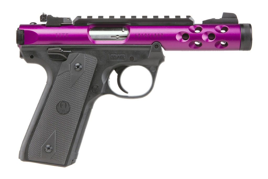 Ruger Mark IV 43915 .22LR Pistol, 4.4" Threaded Barrel, Purple Finish