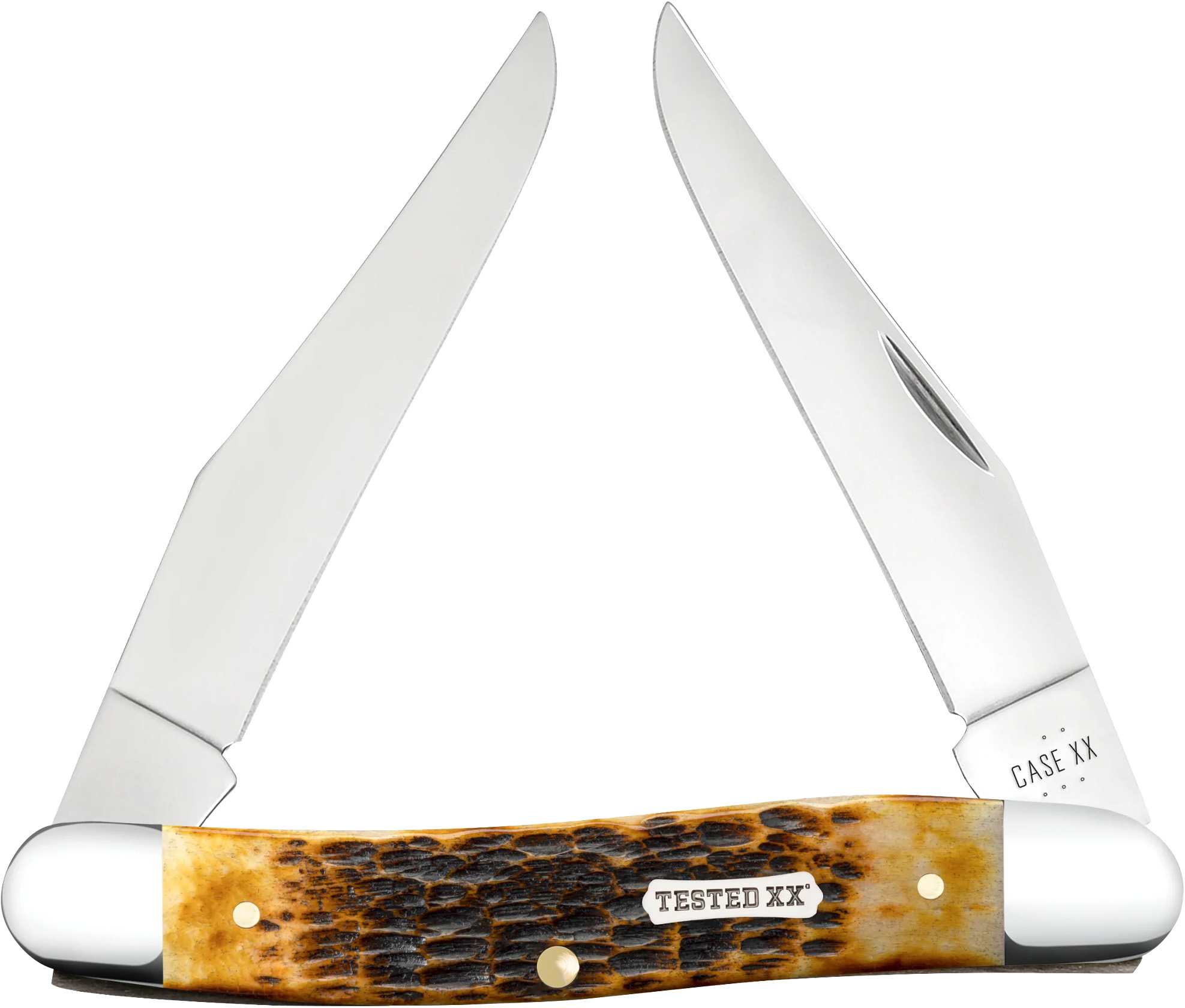 Case CAE MUSKRAT BURNT AMBER BONE Jigged Burnt Amber Bone .000