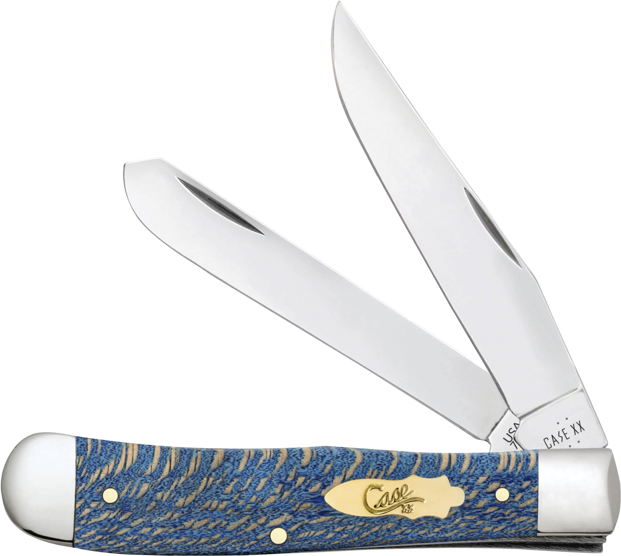 Case CAE TRAPPER BLUE SYCAMORE Blue Sycamore Wood .000