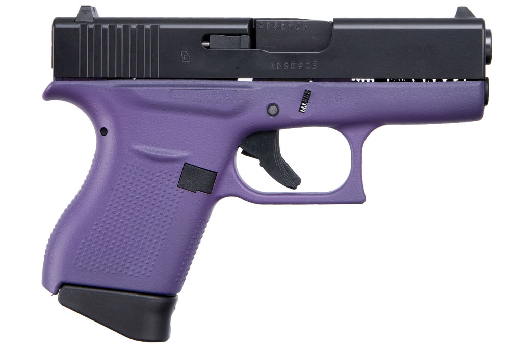 Glock ACG-00856 Pistol 43 9mm 6+1 Purple/Black Cerakote 3.41" Barrel - Glock - 9X19