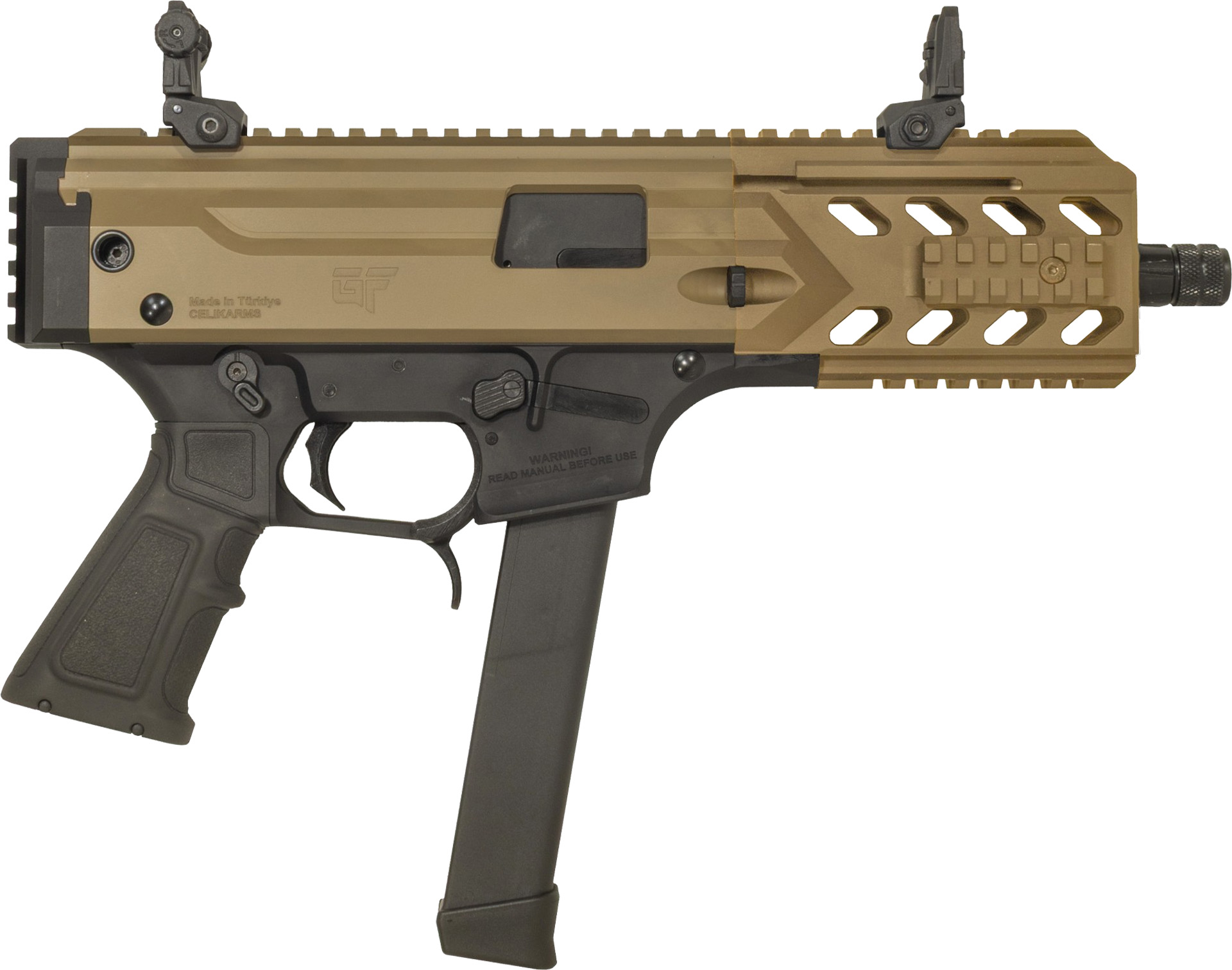 GFORCE ARMS 9MM LUGER 33+1 6 4140 Steel Black|FDE Cerakote 