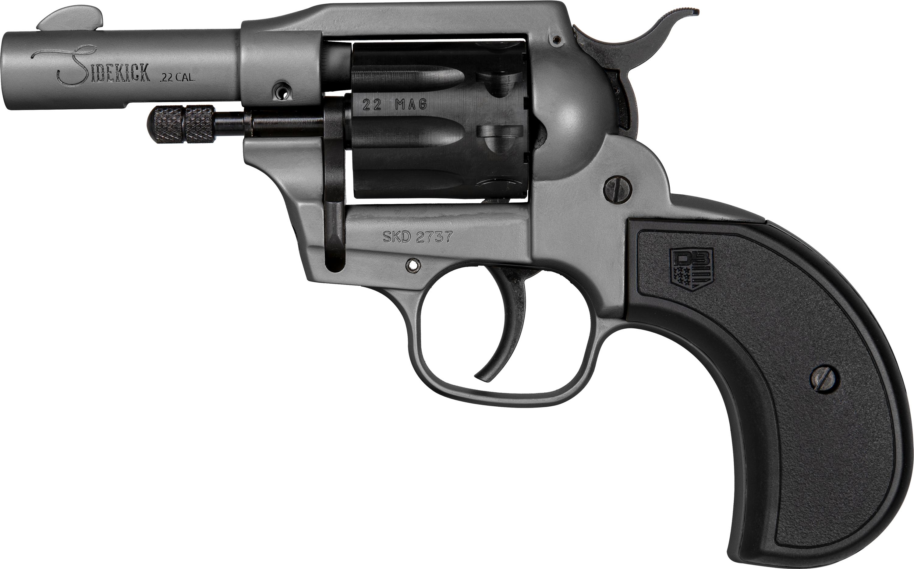 Diamondback DB Birdshead Sidekick Revolver 22 LR-Mag 3 in. Dark Gray 9 rd. - View 4