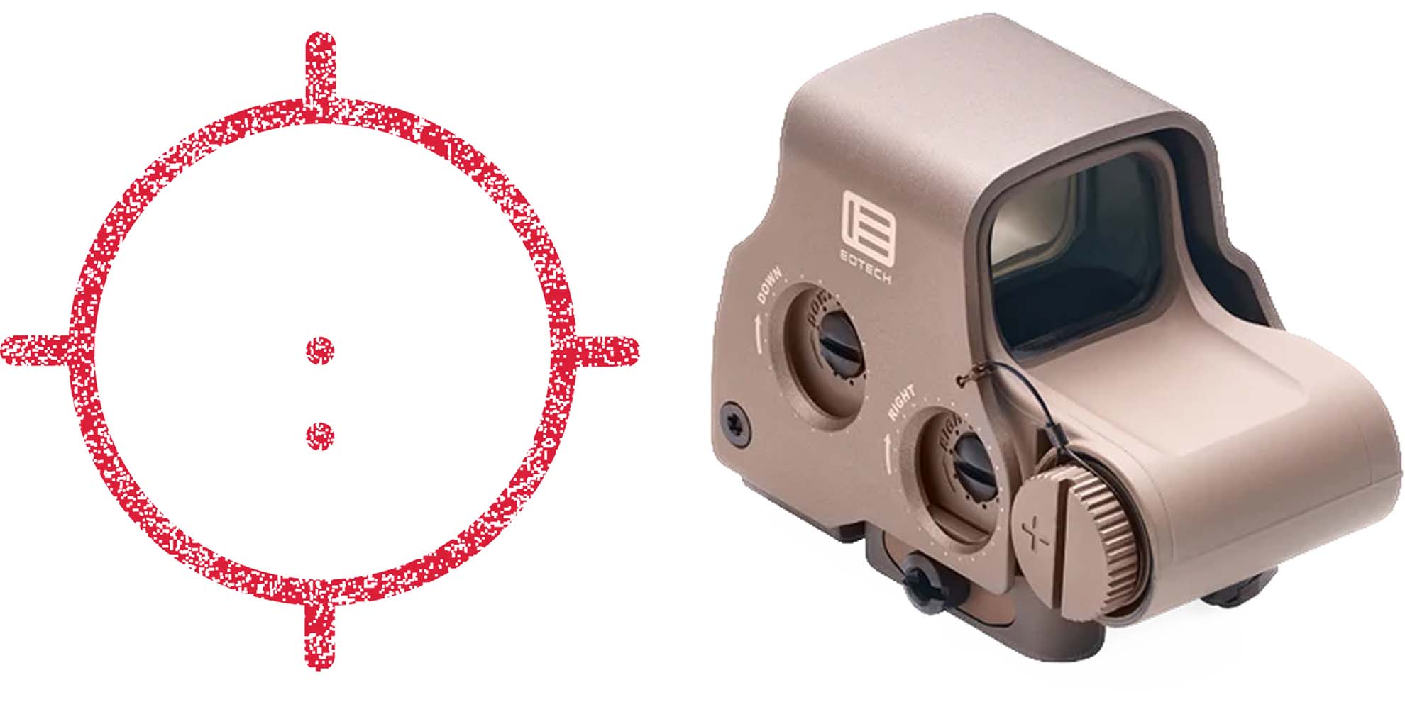 EXPS3 TAN (2)1MOA CR123 NVCOMP SIDE BUTTONS/SINGLE QD LEVER
