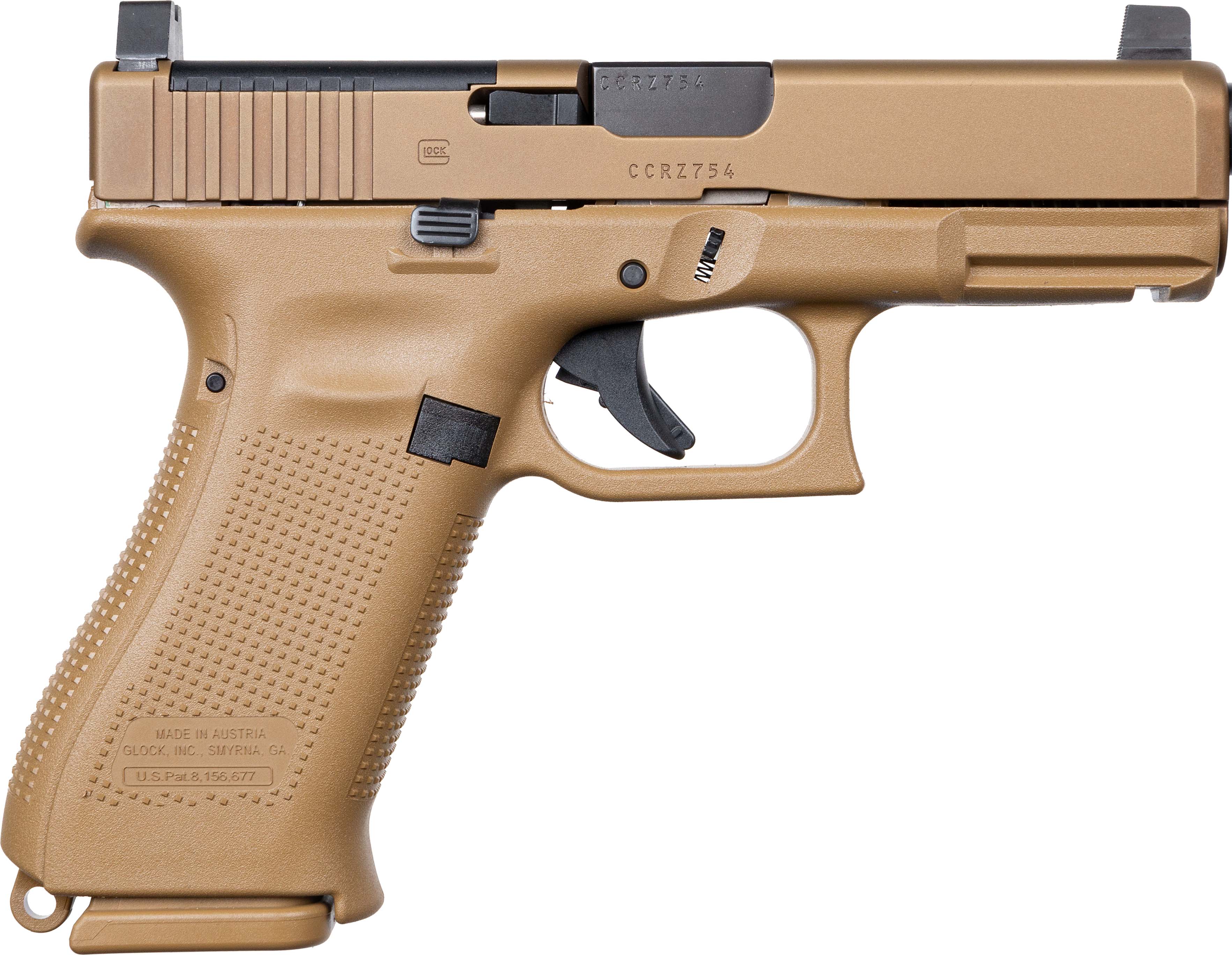 Glock 19X 19X 9mm Luger Factory Rebuilt 10+1 4.020 Brown Polymer