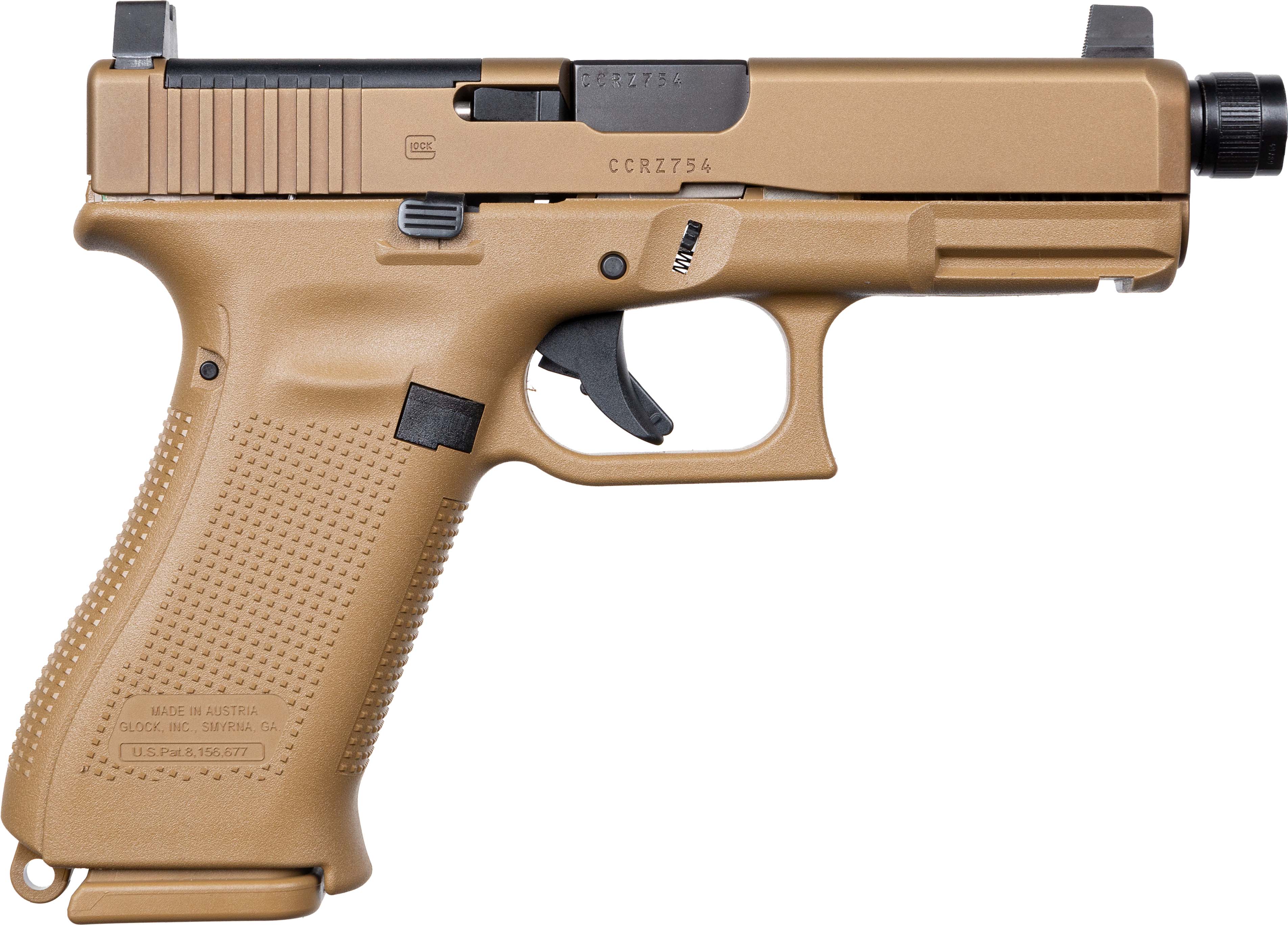 Glock 19X 19X 9mm Luger Factory Rebuild 10+1 4.520 Brown Polymer