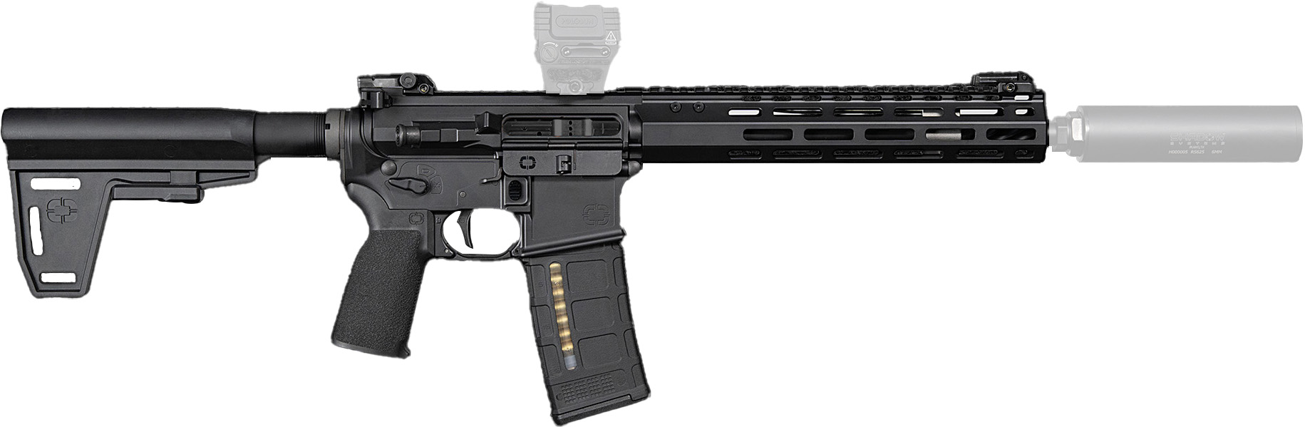 Shadow Systems SS-6006 E526 5.56 x 45mm 11.5" Black Nitride Semi-Auto Pistol - View 3