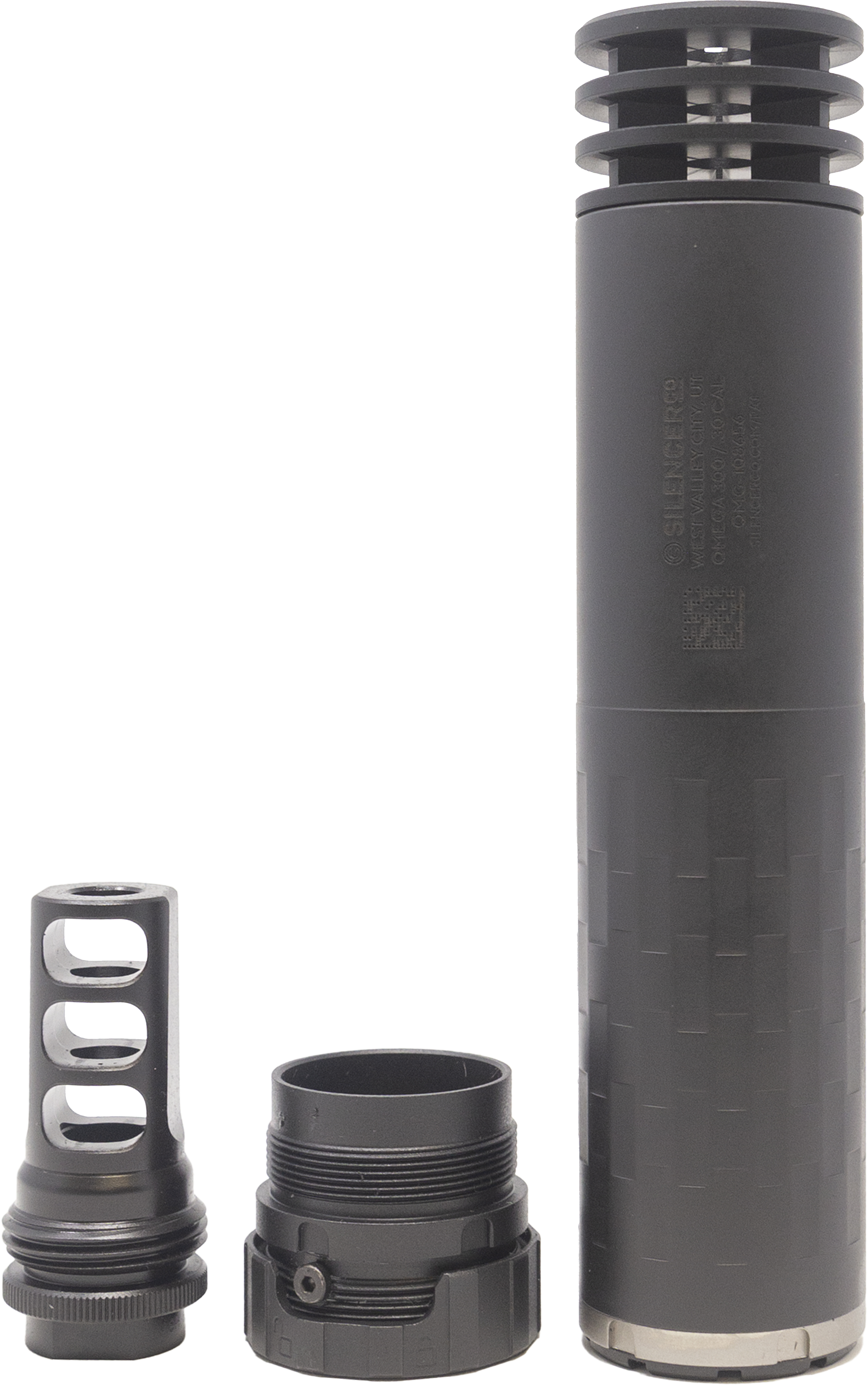 SilencerCo SU2281 Omega 30 Cal 1.56" Black Titanium/Stellite/Stainless Suppressor
