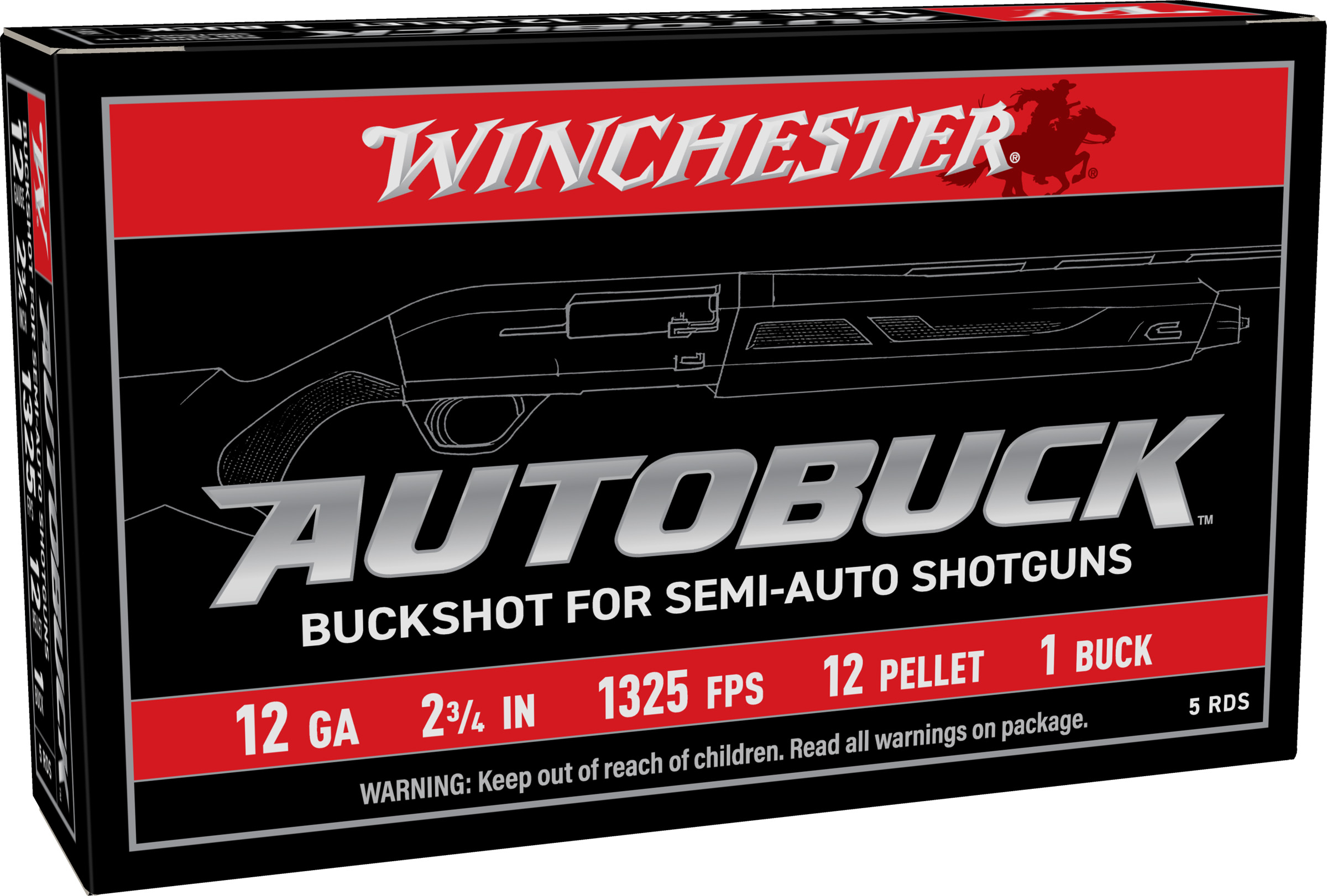 12GA 2-3/4'' #1 BUCKSHOT 5/BOX