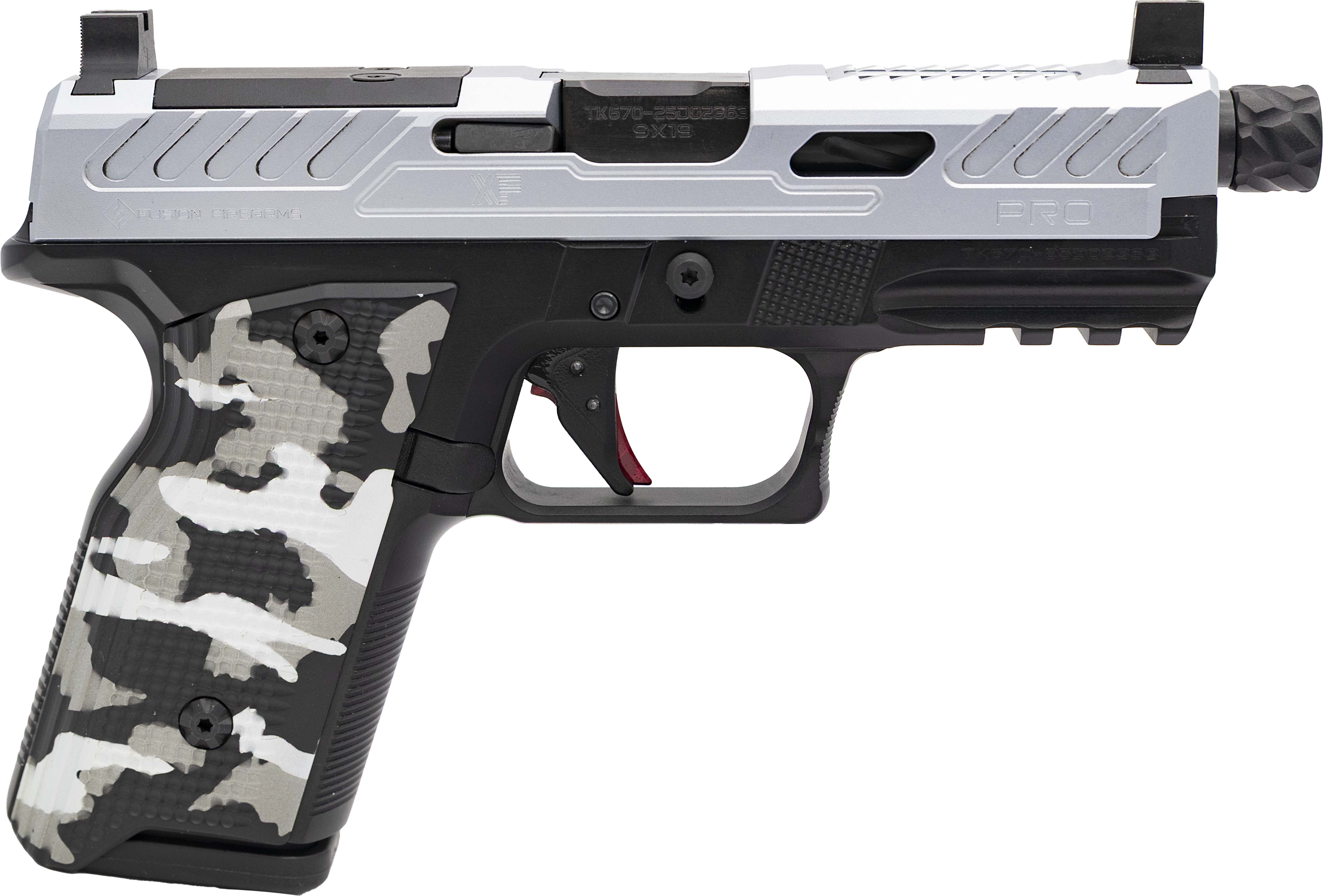 Fusion Firearms XF XF 9mm Luger RMR/RMSc Optic Plates Included 10+1 4.250 Chrome Aluminum